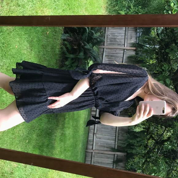 Mesh Cut-Out Shoulder Dress - Picture 2 of 6